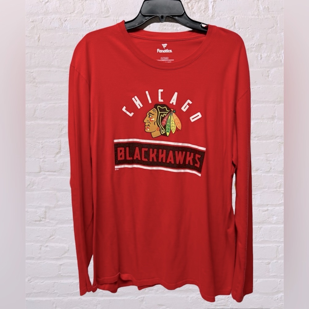 Fanatics Stadium Series, NHL, CHICAGO BLACKHAWKS, LS Cotton Blend Tee, Size XL